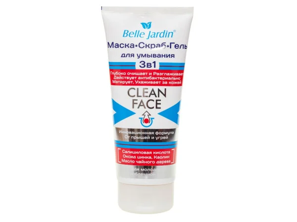Гель для вмивання обличчя (скраб+маска) Clean Face Belle Jardin